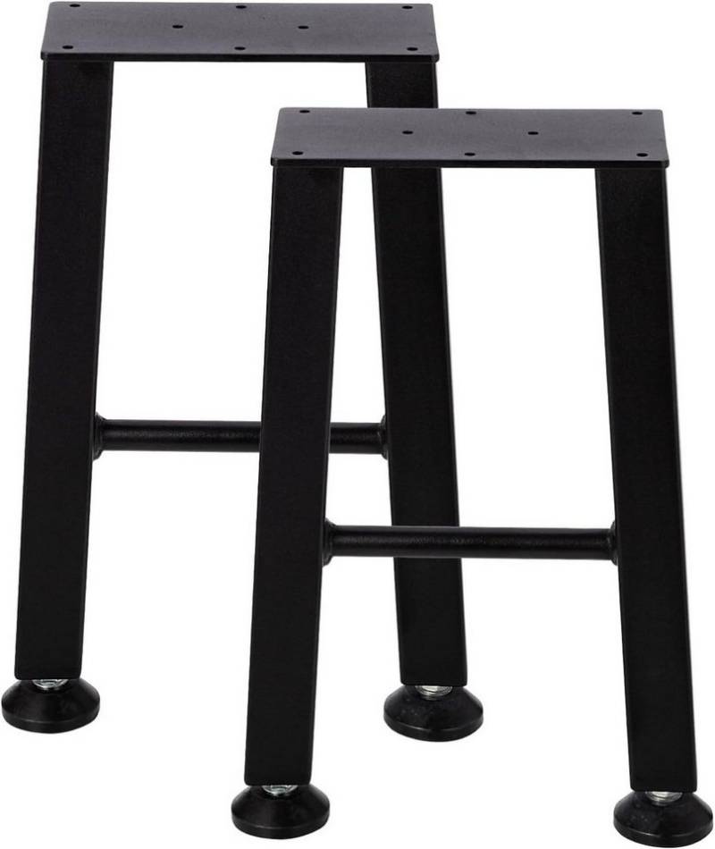 GarveeMore Tischbein 2x aus Metall,Ersatz-Tischbeine,Möbelbeine für Couchtisch, robuste stabiles Vierkantrohr-Schreibtischbeine von GarveeMore