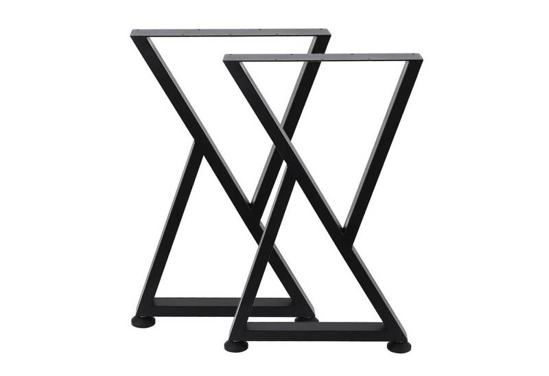 GarveeMore Tischbein Tischbein 2x Tischbeine X-Form Design aus pulverbeschichtetem Stahl, Möbelfüße 46x71cm Metall Tischkufen,für Esstisch DIY-Projekte von GarveeMore