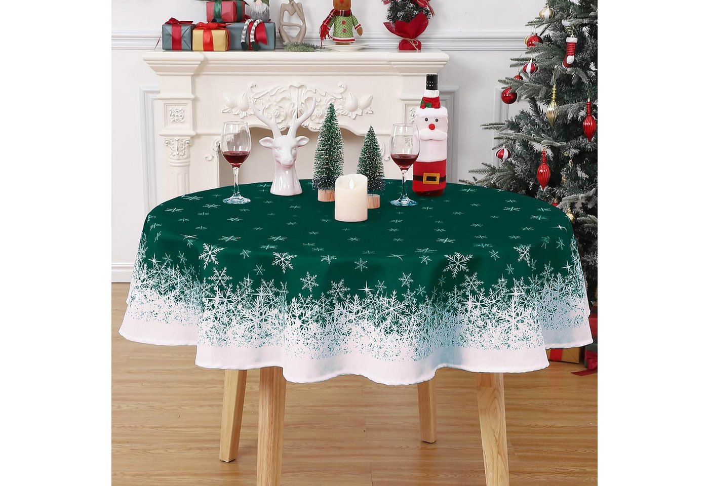 GarveeMore Tischdecke Weihnachten Tischdecke Wasserabweisend Abwaschbare Schneeflocke GarveeMore Tischdecke Weihnachten Tischdecke Wasserabweisend Abwaschbare Schneeflocke von GarveeMore