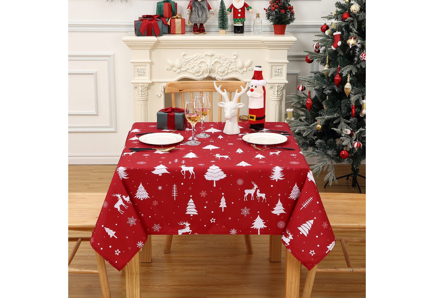 GarveeMore Tischdecke Weihnachtstischdecken Waschbare Tischdecke Schmutzabweisend GarveeMore Tischdecke Weihnachtstischdecken Waschbare Tischdecke Schmutzabweisend von GarveeMore