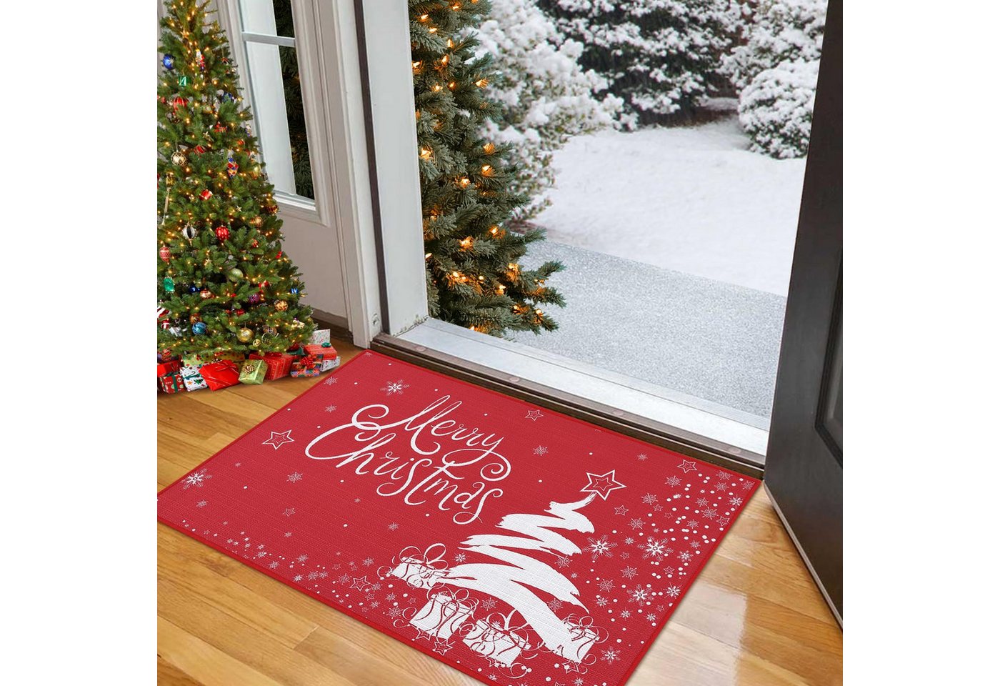GarveeMore Tischdecke Weihnachtstürmatte für Vordertür Flur, Küche oder Essbereich GarveeMore Tischdecke Weihnachtstürmatte für Vordertür Flur, Küche oder Essbereich von GarveeMore