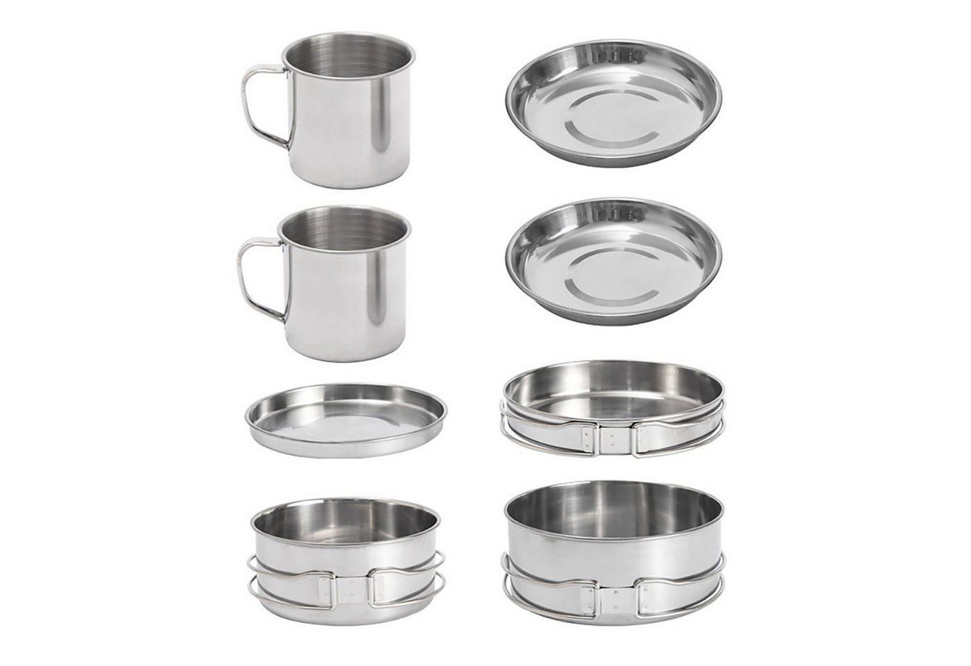 GarveeMore Topf-Set 8 PCS Camping Kochgeschirr Mess Kit Edelstahl GarveeMore Topf-Set 8 PCS Camping Kochgeschirr Mess Kit Edelstahl von GarveeMore