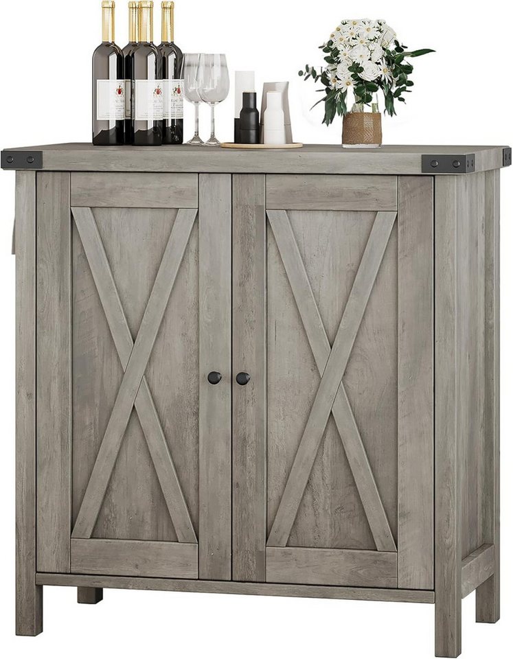 GarveeMore Unterschrank Küchenschrank Sideboard mit Türen, Küchenbuffetschrank,40 x 80 x 80 cm von GarveeMore