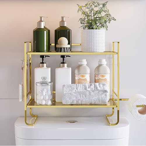 GarveeMore WC-Regal, Toilettenregal, Badezimmerregal, Rostbeständig Dickem Stahl, multifunktionales Wc-Regal, platzsparend, 45 x 16 x 36 cm von GarveeMore