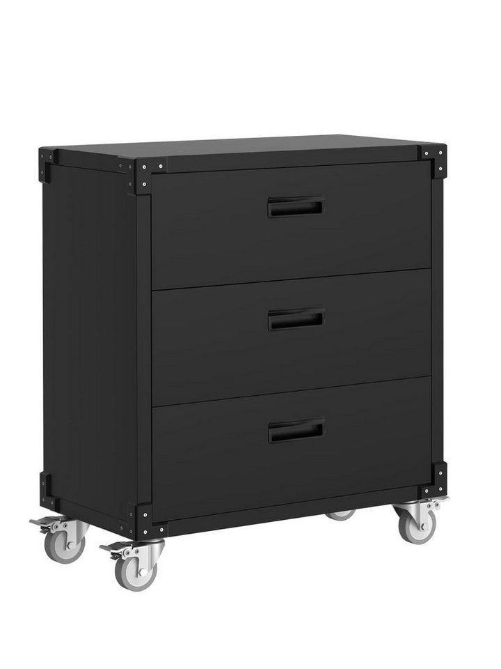 GarveeMore Wandhängeschrank 3-Schublade Rollwerkzeugschrank, Garageaufbewahrung auf Rädern, Mobile von GarveeMore