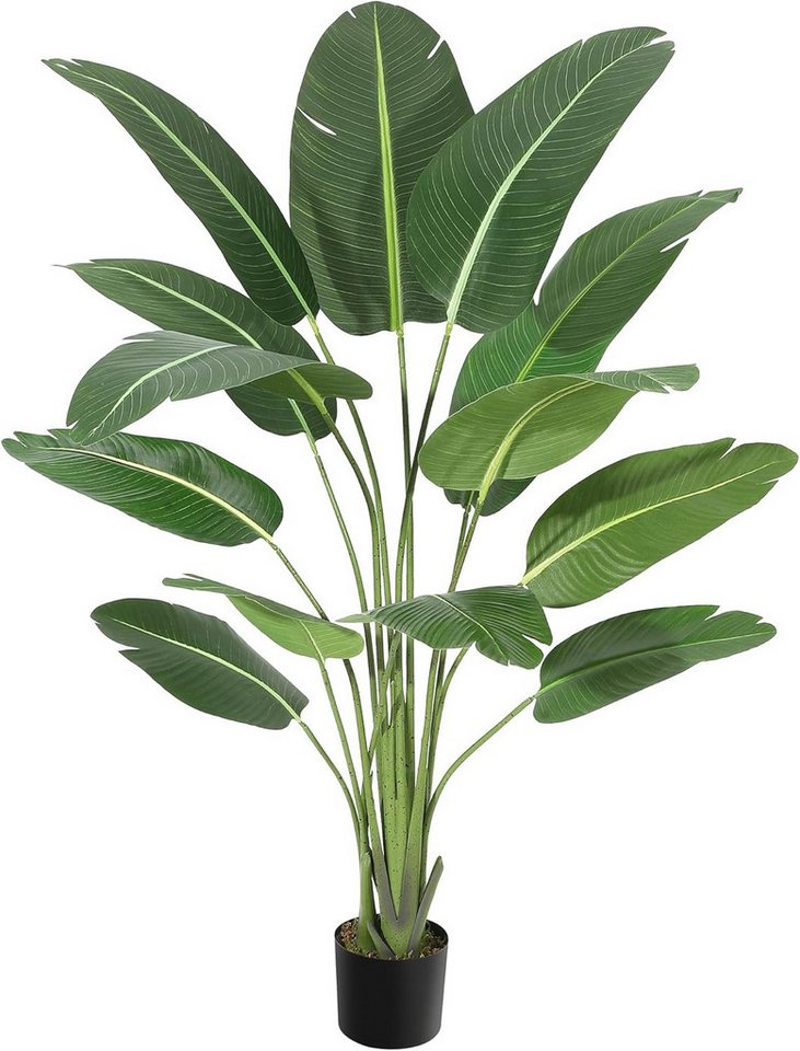 Kunstbaum Künstliche Paradiesvogel Künstliche Pflanzen Höhe 120cm/180cm, GarveeMore, Höhe 182 cm von GarveeMore