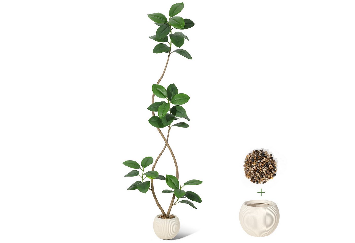 Kunstbaum Künstlicher Geigenfeigenbaum Kunstpflanzen Künstliche Zimmerpflanze, GarveeMore, Höhe 150 cm Kunstbaum Künstlicher Geigenfeigenbaum Kunstpflanzen Künstliche Zimmerpflanze, GarveeMore, Höhe 150 cm von GarveeMore