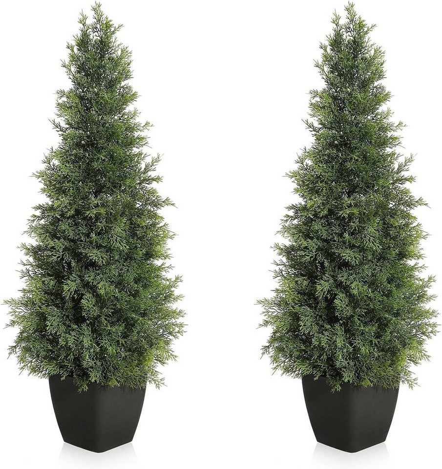 Kunstbaum Simulierter Tannenbaum 2er-set für Haustür Dekor, GarveeMore, Höhe 90 cm, 3ft UV-Schutz gefälschte Büsche für Home Outdoor & Indoor Dekor Kunstbaum Simulierter Tannenbaum 2er-set für Haustür Dekor, GarveeMore, Höhe 90 cm, 3ft UV-Schutz gefälschte Büsche für Home Outdoor & Indoor Dekor von GarveeMore