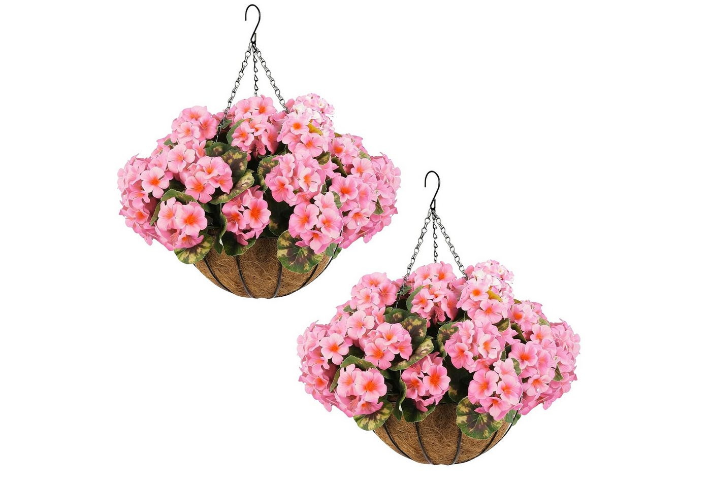 Kunstblumenstrauß 2er-Set künstliche Geranienblüten für den Außenbereich mit braunemKorb, GarveeMore, Hängepflanze 12PCS Geranienblüten für Weihnachten,Veranda,Garten Kunstblumenstrauß 2er-Set künstliche Geranienblüten für den Außenbereich mit braunemKorb, GarveeMore, Hängepflanze 12PCS Geranienblüten für Weihnachten,Veranda,Garten von GarveeMore