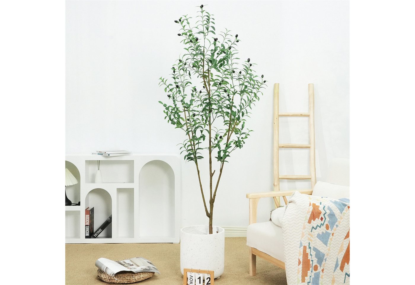 Kunstbonsai 5.9 FT Hohe künstliche Olivenbaum Olivenbaum Olivenbaum, GarveeMore, Höhe 180 cm Kunstbonsai 5.9 FT Hohe künstliche Olivenbaum Olivenbaum Olivenbaum, GarveeMore, Höhe 180 cm von GarveeMore