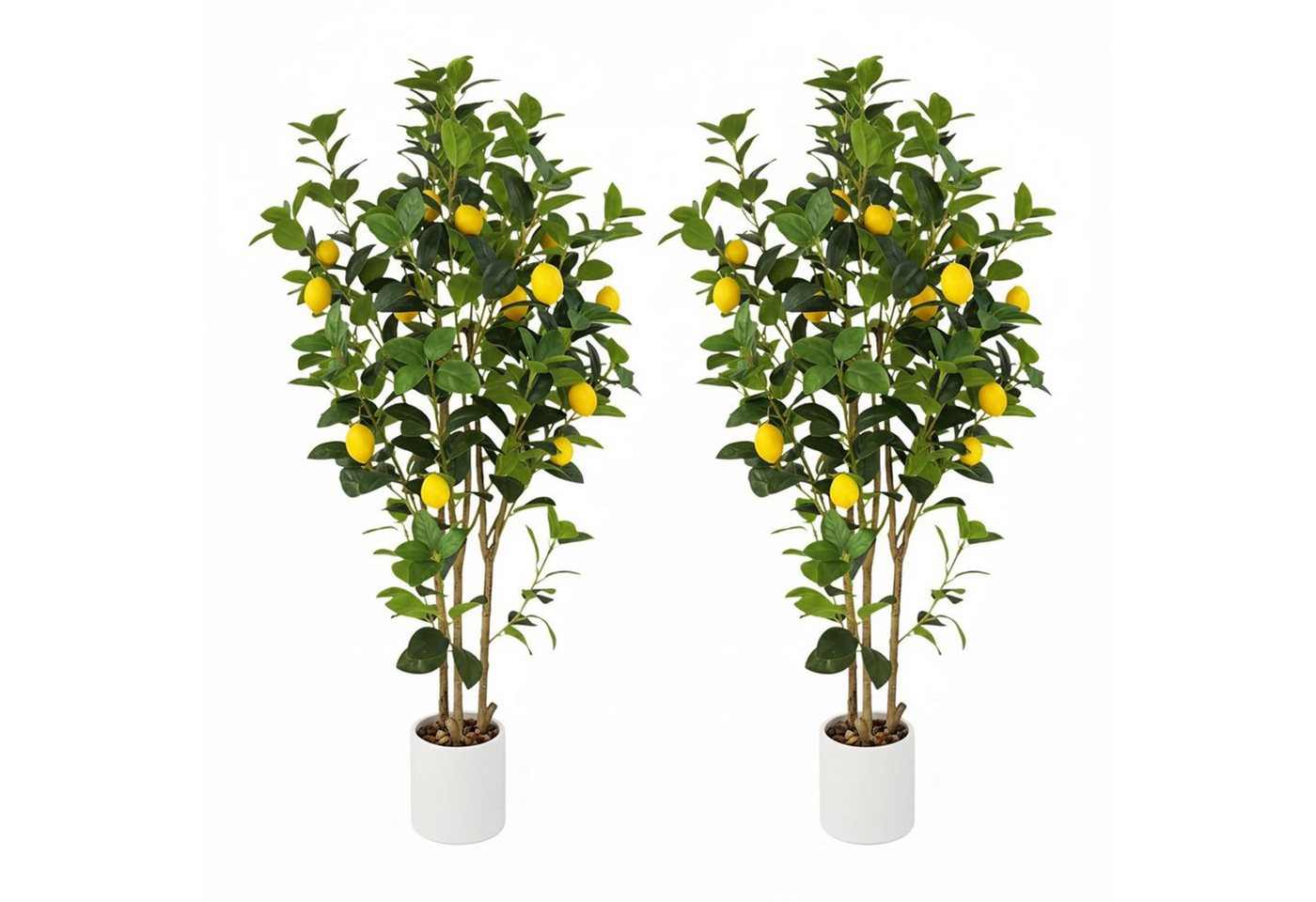 Kunstpflanze 2-Pack 4FT Künstlicher Zitronenbaum für Home Office Küche, GarveeMore von GarveeMore