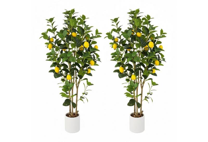 Kunstpflanze 2-Pack 4FT Künstlicher Zitronenbaum für Home Office Küche, GarveeMore von GarveeMore