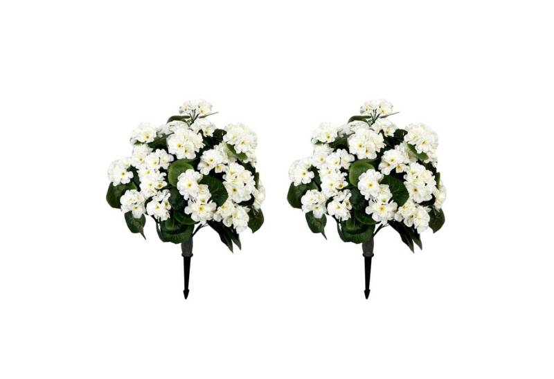 Kunstpflanze 2 Stück Künstliche Silk Blumen mit Gartenstecker, GarveeMore von GarveeMore