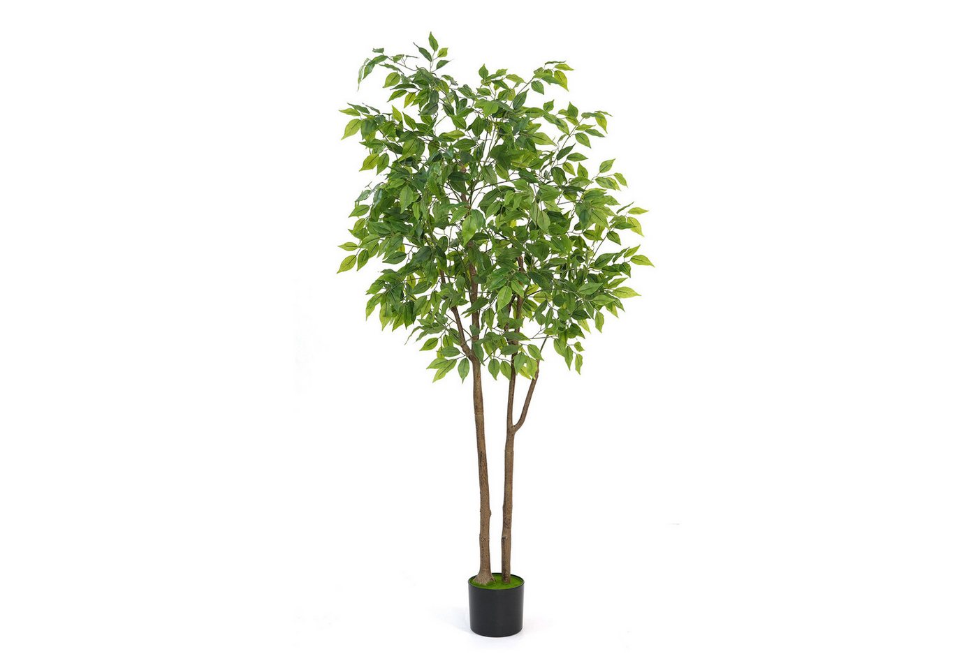 Kunstpflanze 5.25ft Ficus Künstliche Bäume mit natürlichen gebogenen Stämmen, GarveeMore von GarveeMore