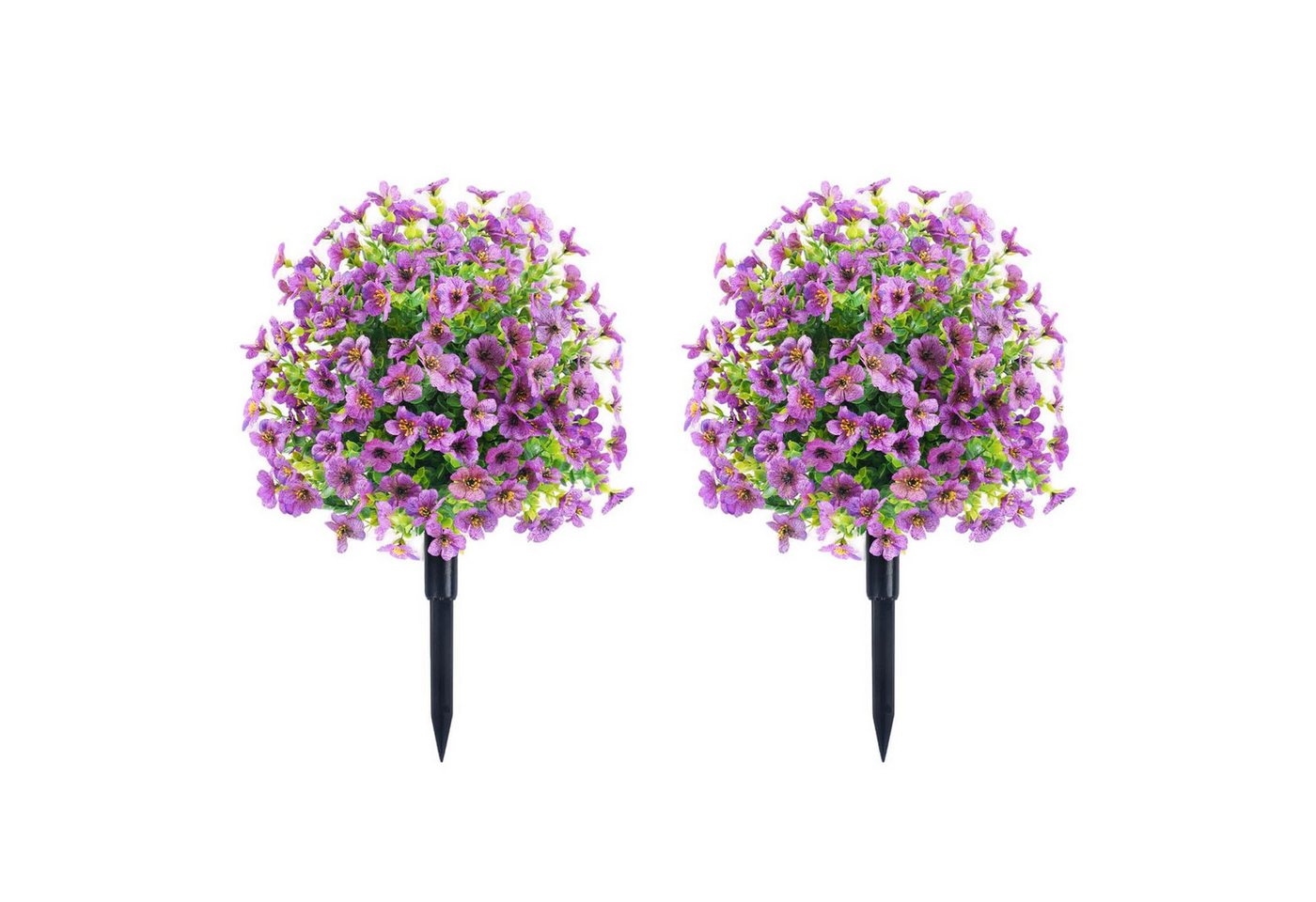 Kunstpflanze Künstlicher Buchsbaum Kugelbaum mit Erdspieß 2er-Set Gartendekor, GarveeMore Kunstpflanze Künstlicher Buchsbaum Kugelbaum mit Erdspieß 2er-Set Gartendekor, GarveeMore von GarveeMore