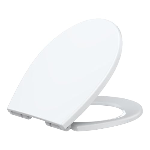 GarveeTech ZPPHO_16EX3QUXfZ Toilettensitz mit langsamer Freigabe und Schnellbefestigung, Kunststoff-Toilettensitz und rutschfeste Stoßstangen, leises Schließen, einfach zu installieren und zu von GarveeTech