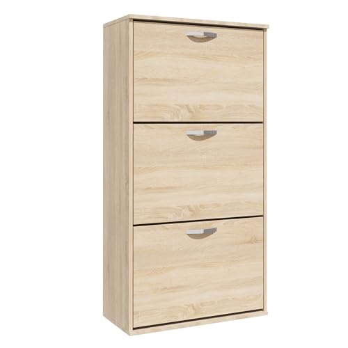 Garvis Home Schuhschrank Schmal mit 3 Klappen – Moderner MDF Schuhkipper, Rustikal Garvis Home Schuhschrank Schmal mit 3 Klappen – Moderner MDF Schuhkipper, Rustikal von Garvishk
