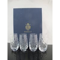 Faberge Dotted Clear Crystal Tumbler Wassergläser 4Er-Set Im Set von GaryGermer