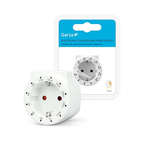 Garza - Plug-in elektronischer Countdown-Programmierer (von 10 Min. bis 12 Stunden), Weiß von Garza