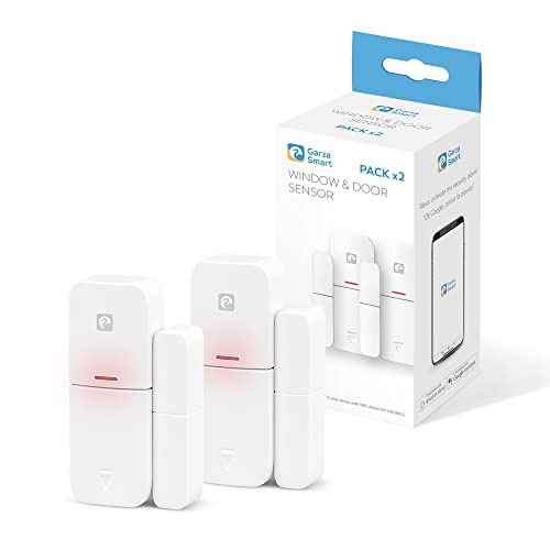 Garza Smart – Packung mit 2 Sensoren zum Öffnen von Türen und Fenstern, erfordert Reiheralarm-Set, Fernbedienung über iOS/Android App Garza Smart – Packung mit 2 Sensoren zum Öffnen von Türen und Fenstern, erfordert Reiheralarm-Set, Fernbedienung über iOS/Android App von Garza
