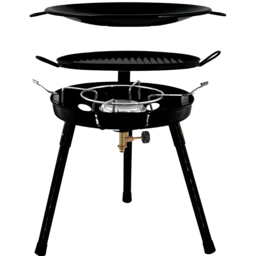Gas Bullet ® Gasgrill mit Pfanne & Wok | für Schraubgaskartuschen | Auseinanderschraubbar | Campinggrill, Party-Grill für Camping, Festivals & Outdoor (Einzeln) von Gas Bullet
