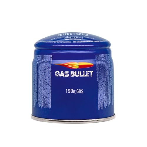 Gas Bullet ® Gaskartusche 190g passend für Gaskocher mit Stechkartuschen (1) von Gas Bullet