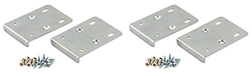 Gas N Pow3r Reparaturset für Küchenschrank-Scharniere, enthält 4 Platten und Befestigungsschrauben, Modern, Silber, Zink, Poliert von Gas N Pow3r