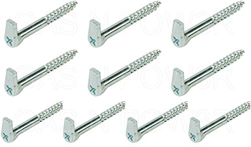 X10 Schraubhaken mit Kreuz Slot schwere verzinkt Stahl selbstschneidenden Holz 5,8 x 100 mm von Gas N Pow3r