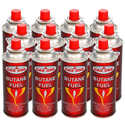 12 Butane Fuel GasOne Canisters for Portable Camping Stoves by GasOne von GasOne