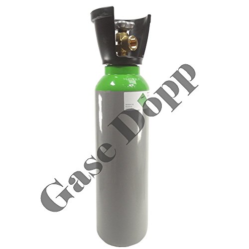 Druckluftflasche 5 Liter 300 bar mit Kunststoffcage - fabrikneue gefüllte Eigentumsflasche 300 BAR - von Gase Dopp von Gase Dopp