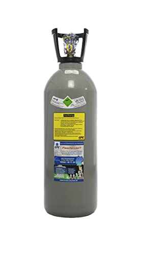 Gase Partner 10 kg Kohlensäure Flasche/Neue CO2 Flasche/Gasflasche (Eigentumsflasche) gefüllt mit Kohlensäure (CO2) Lebensmittelqualität E290 / Thekenversion / 10 Jahre TÜV/Made in EU von Gase Partner