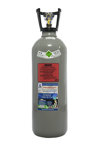 6 kg Kohlensäure Flasche / CO2 Flasche mit Steigrohr/Gasflasche (Eigentumsflasche) gefüllt mit Kohlensäure in Lebensmittelqualität (E290) / kurze Bauform/NEU / 10 Jahre TÜV/Globalimport von Gase Partner