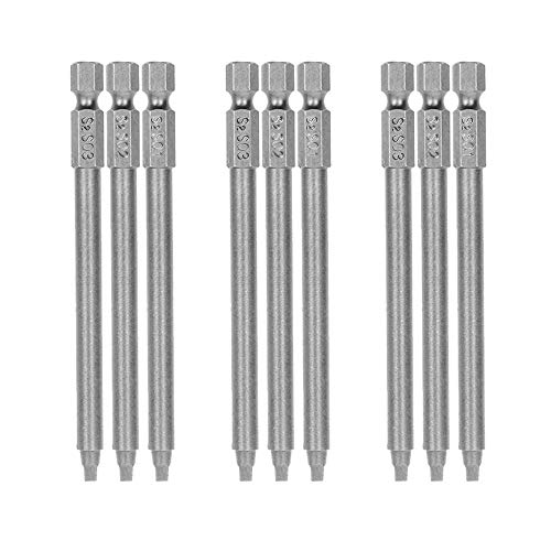 Gasea 3 Set mit 3 Stück 1/4 Zoll Sechskant-Bits SQ1 SQ2 SQ3 Handwerkzeuge Schraubendreher Square Drive Set Bit-100 mm Länge von Gasea