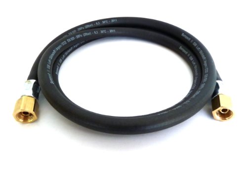 Schutzgasschlauch 1,5 Meter beidseitig mit 1/4" Rechtsgewinde Überwurfmuttern verpresst Argonschlauch Schutzgasschlauch 1,5 Meter beidseitig mit 1/4" Rechtsgewinde Überwurfmuttern verpresst Argonschlauch von campcooga