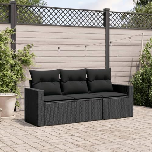 Gaseeto Polyrattan Gartenlounge mit Stauraum Rattan Lounge Sitzgruppe Polyrattan Gartenmöbel Set Ecklounge Set Gartensofa Lounge Gartenmöbel Set Terrassenmöbel Lounge Loungemöbel 3-TLG.37-Schwarz Gaseeto Polyrattan Gartenlounge mit Stauraum Rattan Lounge Sitzgruppe Polyrattan Gartenmöbel Set Ecklounge Set Gartensofa Lounge Gartenmöbel Set Terrassenmöbel Lounge Loungemöbel 3-TLG.37-Schwarz von Gaseeto