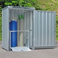 SAFE Gasflaschen-Lagercontainer ohne Bodenrahmen, HxBxT 2.250 x 1.420 x 1.490 mm von SAFE