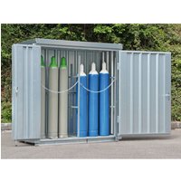 SAFE Gasflaschen-Lagercontainer ohne Bodenrahmen, HxBxT 2.250 x 3.005 x 2.170 mm von SAFE