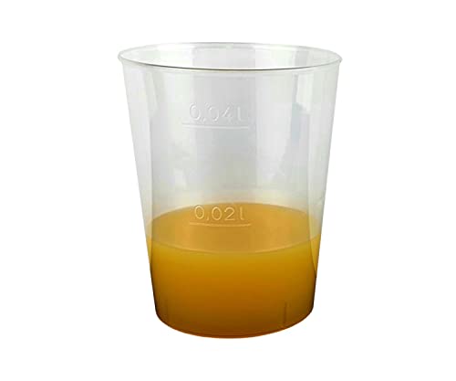 Gastro-Bedarf-Gutheil 50 x Schnapsglas Plastik Mehrwegbecher mit Eichstrich bei 20-40 ml Stamperl Medizinbecher Schnapsbecher von Gastro-Bedarf-Gutheil