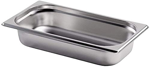 Gastro-Bedarf-Gutheil 1 x Gastronormbehälter GN Behälter 1/3 65 mm tief stapelbar Edelstahl geeignet für Chafing Dish, Bain Marie, Saladette von Gastro-Bedarf-Gutheil