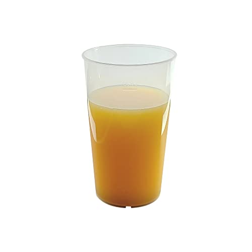 Gastro-Bedarf-Gutheil 10 Extra Starke Mehrwegbecher 400ml 0,4l 16oz mit Eichstrich Formstabile Trinkbecher, Bierbecher, Eventbecher mit extra dicker Wand von Gastro-Bedarf-Gutheil