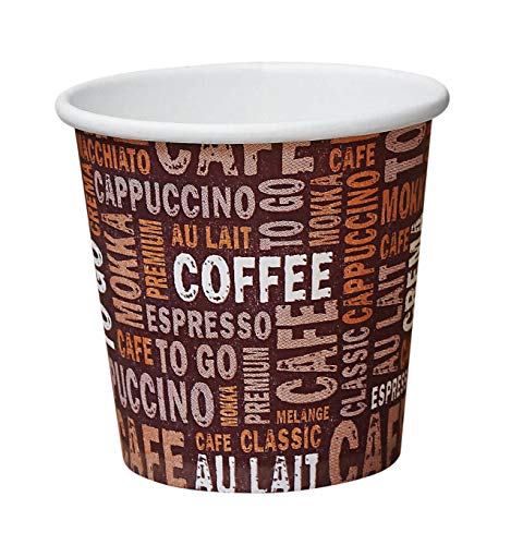 Gastro-Bedarf-Gutheil 100 Coffee to go Bistro Becher 100ml 4oz Pappbecher Espressobecher Mocca Tschai Tee von Gastro-Bedarf-Gutheil