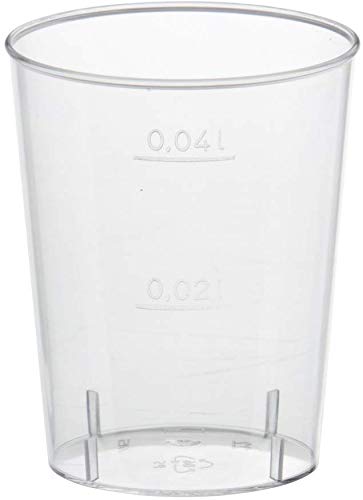 Gastro-Bedarf-Gutheil 1000 Einweg Schnapsgläser 2-4 cl Trinkbecher Stamperl Medizinbecher Plastikbecher Schnapsbecher Shotgläser für Shots Pinnchen recycelbar von Gastro-Bedarf-Gutheil