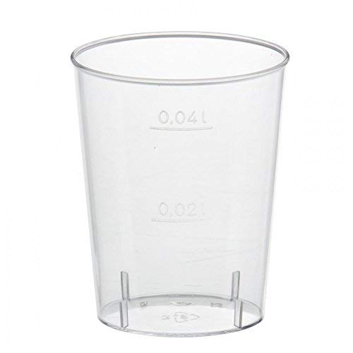 Gastro-Bedarf-Gutheil 250 Schnapsglas Plastik mit Eichstrich bei 20-40 ml von Gastro-Bedarf-Gutheil