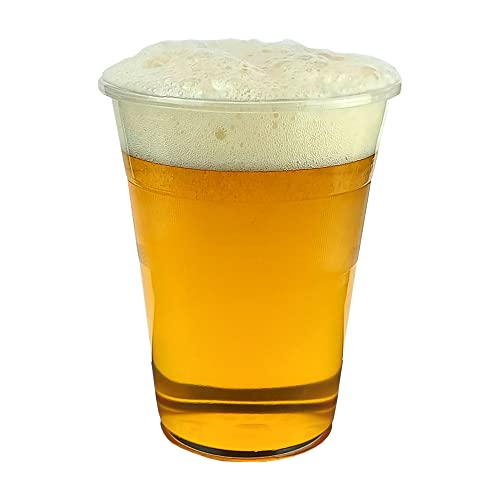 Gastro-Bedarf-Gutheil 4 x 50 Trinkbecher, Ø 8,4 x 10,60 cm Eichstrich bei 0.3 L transparent Bierbecher Einwegbecher Plastikbecher von Gastro-Bedarf-Gutheil