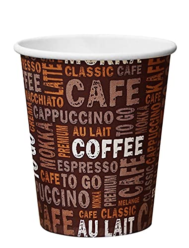 Gastro-Bedarf-Gutheil 50 Pappbecher Top Becher für Heißgetränke Coffee to go 0,3 L Becher ideal für coffee Latte Machiato Cappuccino Chocolate Tea Cream von Gastro-Bedarf-Gutheil