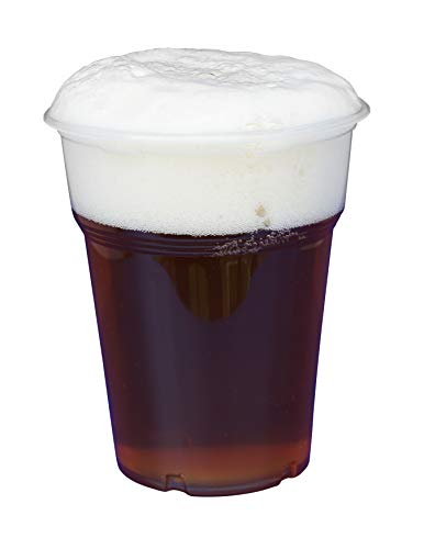 Gastro-Bedarf-Gutheil 50 Trinkbecher, Plastikbecher 0,4 l transparent mit Füllstrich Bierbecher Einwegbecher PP recycelbar von Gastro-Bedarf-Gutheil