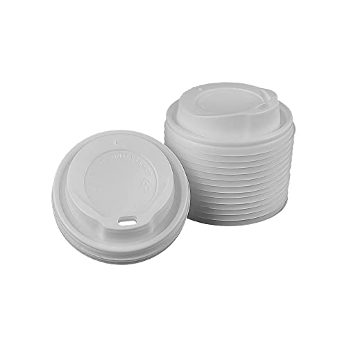 Gastro-Bedarf-Gutheil 50 Weiße Deckel 80mm Durchmesser für Kaffee to Go aus Kunststoff Passend für 200ml Pappbecher von Gastro-Bedarf-Gutheil