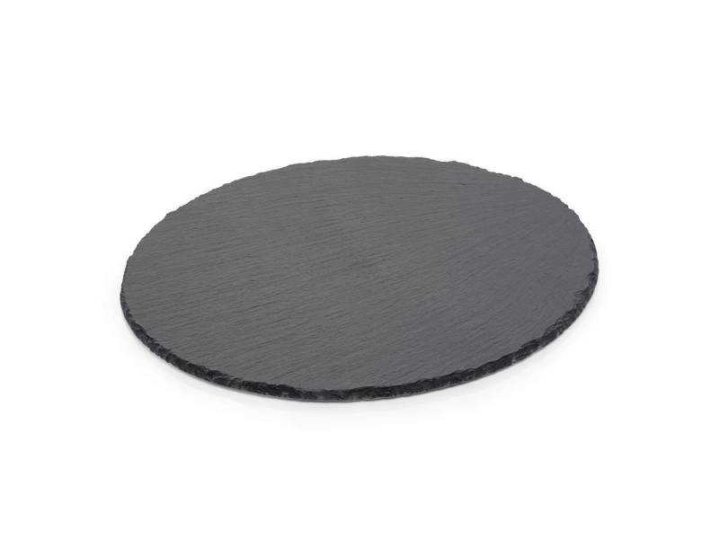 Gastro Spirit Servierplatte Schieferplatte Ø 38 x 0,5 cm, schwarz, Schiefer, (Set, 2-tlg., 2er Set Naturschieferplatten), Dekoanwendungen von Gastro Spirit