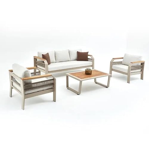 Gartenmöbel Set (Morento Aluminium 3+1+1 mit Tisch) von Gastro Uzal