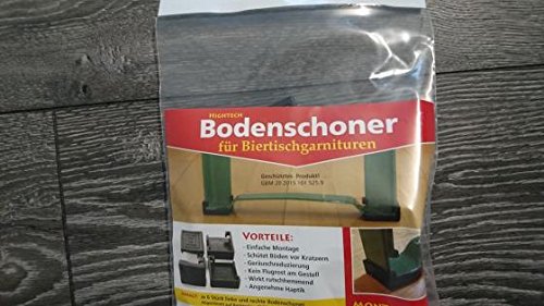 Gastro Uzal Bodenschoner Bierzeltgarnituren 12 teilig Set, schwarz, Bodenschoner Biertische, Schutzkappe für Bierzeltgarnituren Festzeltgarnituren Material Kunststoff von Gastro Uzal